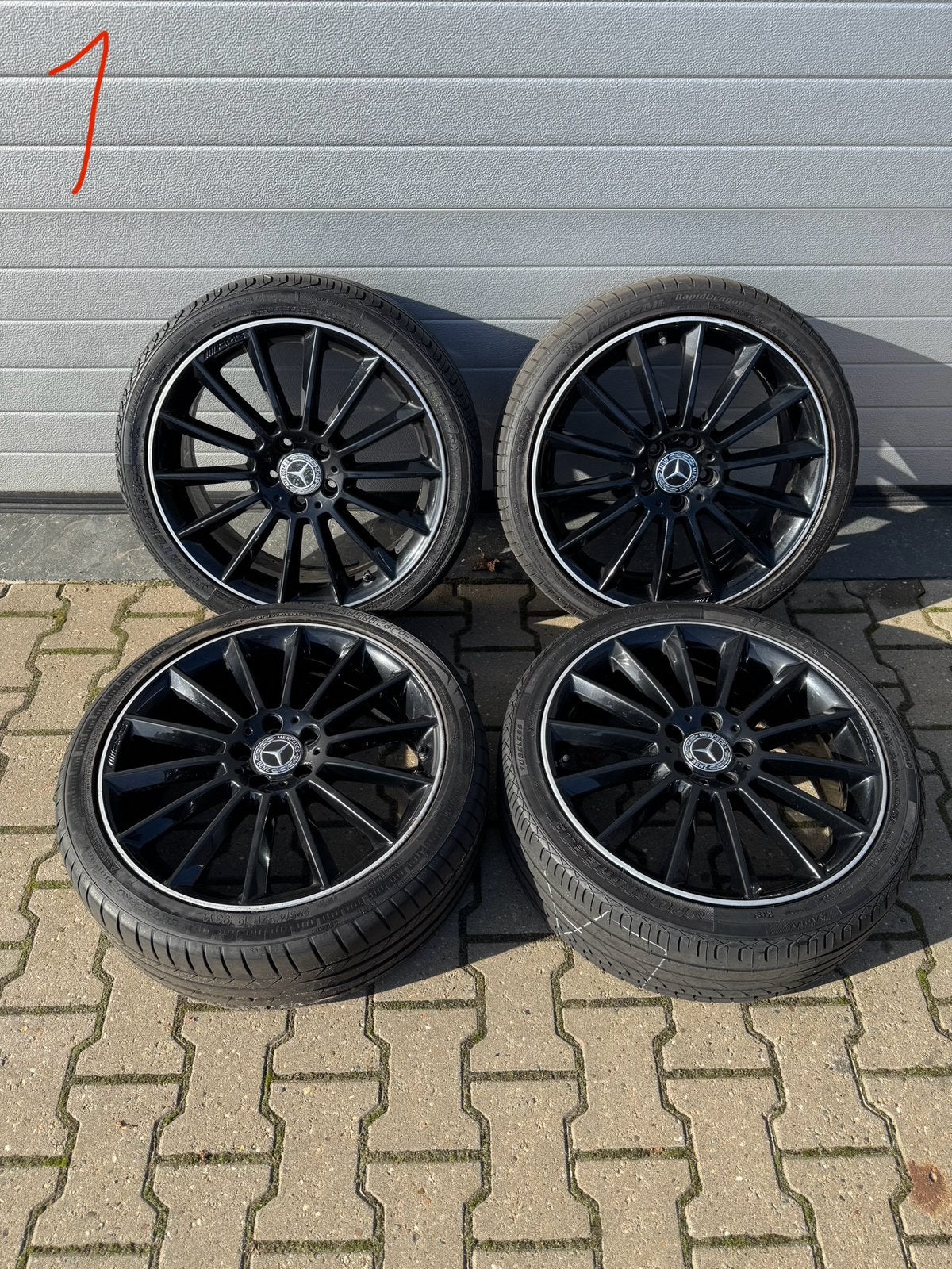 Mercedes velgen A B C CLA met banden zomer winter vw polo, 19 inch, Gebruikt, Banden en Velgen, Ophalen of Verzenden