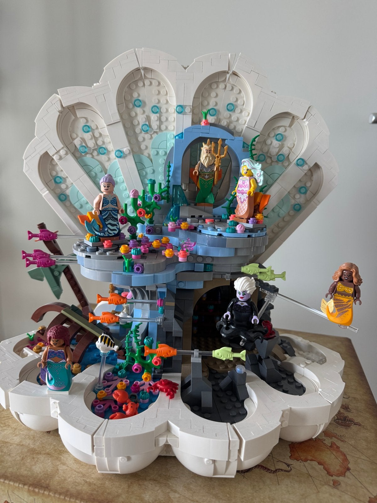LEGO Disney De Kleine Zeemeermin Koninklijk Schelp Paleis, Kinderen en Baby's, Lego, Ophalen of Verzenden, Zo goed als nieuw, Compleet