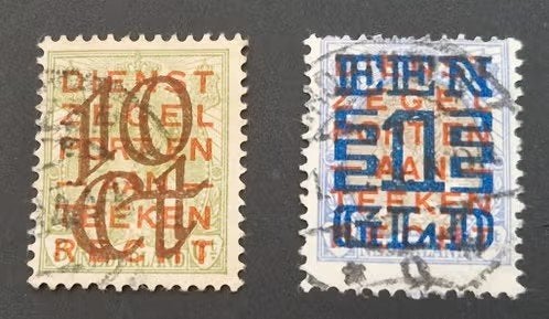 Nederland 1923 - nvph 132-133 - Opruimingsuitgifte (Il), Ophalen of Verzenden, T/m 1940, Gestempeld