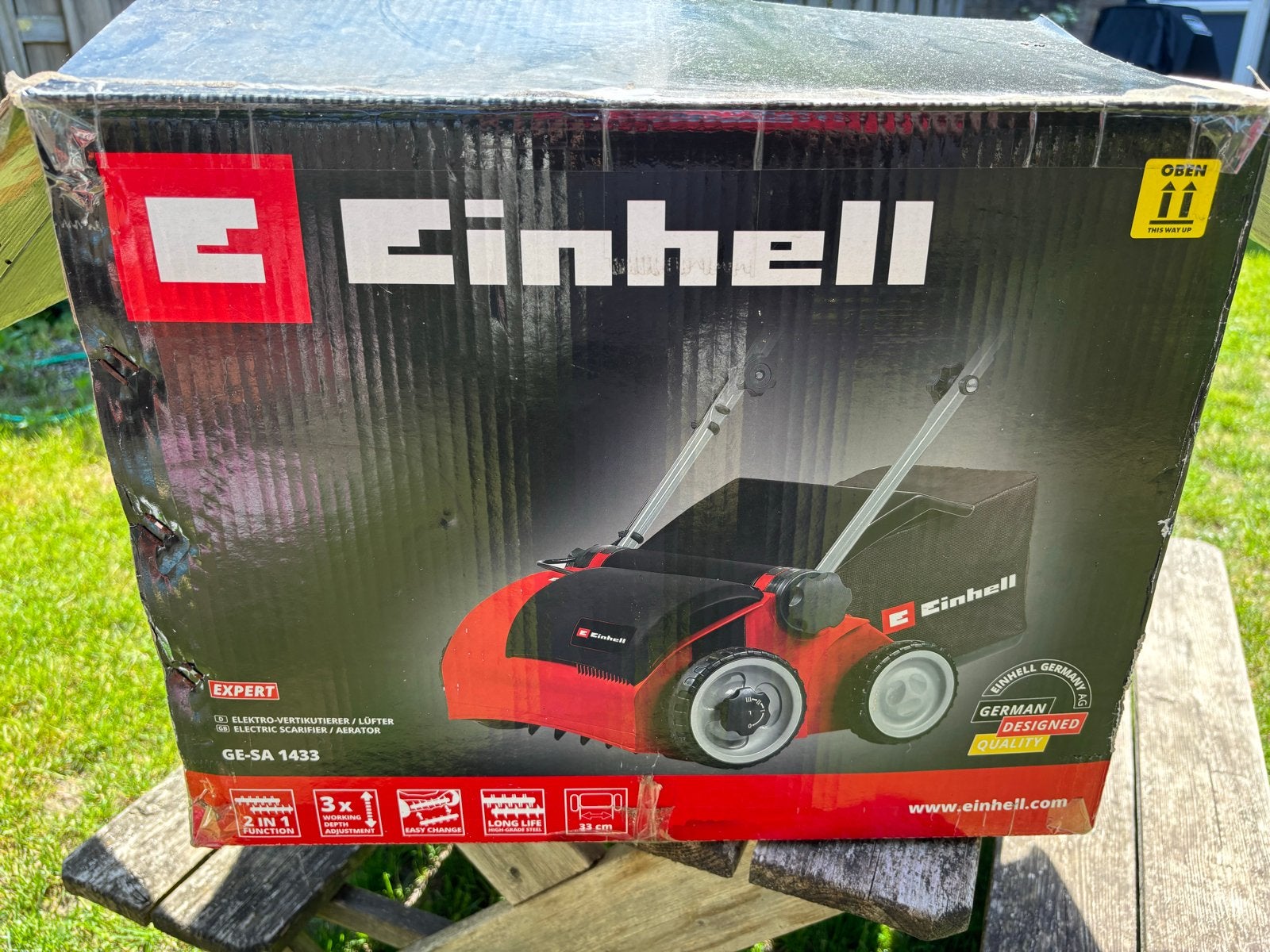 Einhell Verticuteerder en Beluchter RG-SA 1433, Tuin en Terras, Verticuteermachines, Ophalen of Verzenden, Zo goed als nieuw, Elektrisch