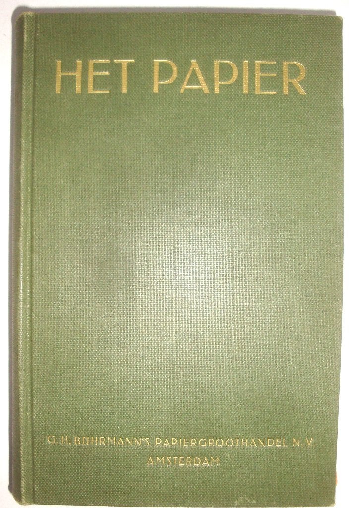 J. Bekk (e.a.) Het papier G.H. Bührmann's Papiergroothandel, Ophalen of Verzenden