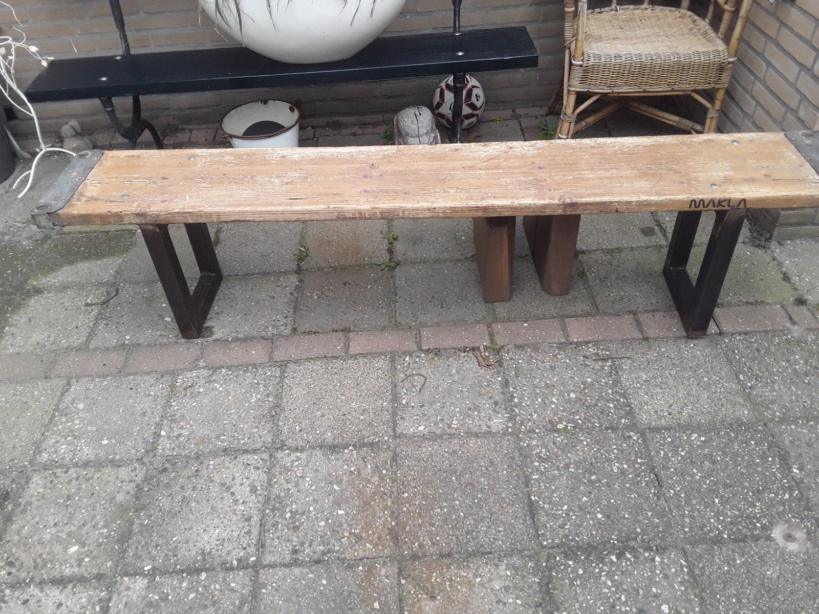 Stoere Eetkamerbank/tuinbank 2 meter, Ophalen of Verzenden