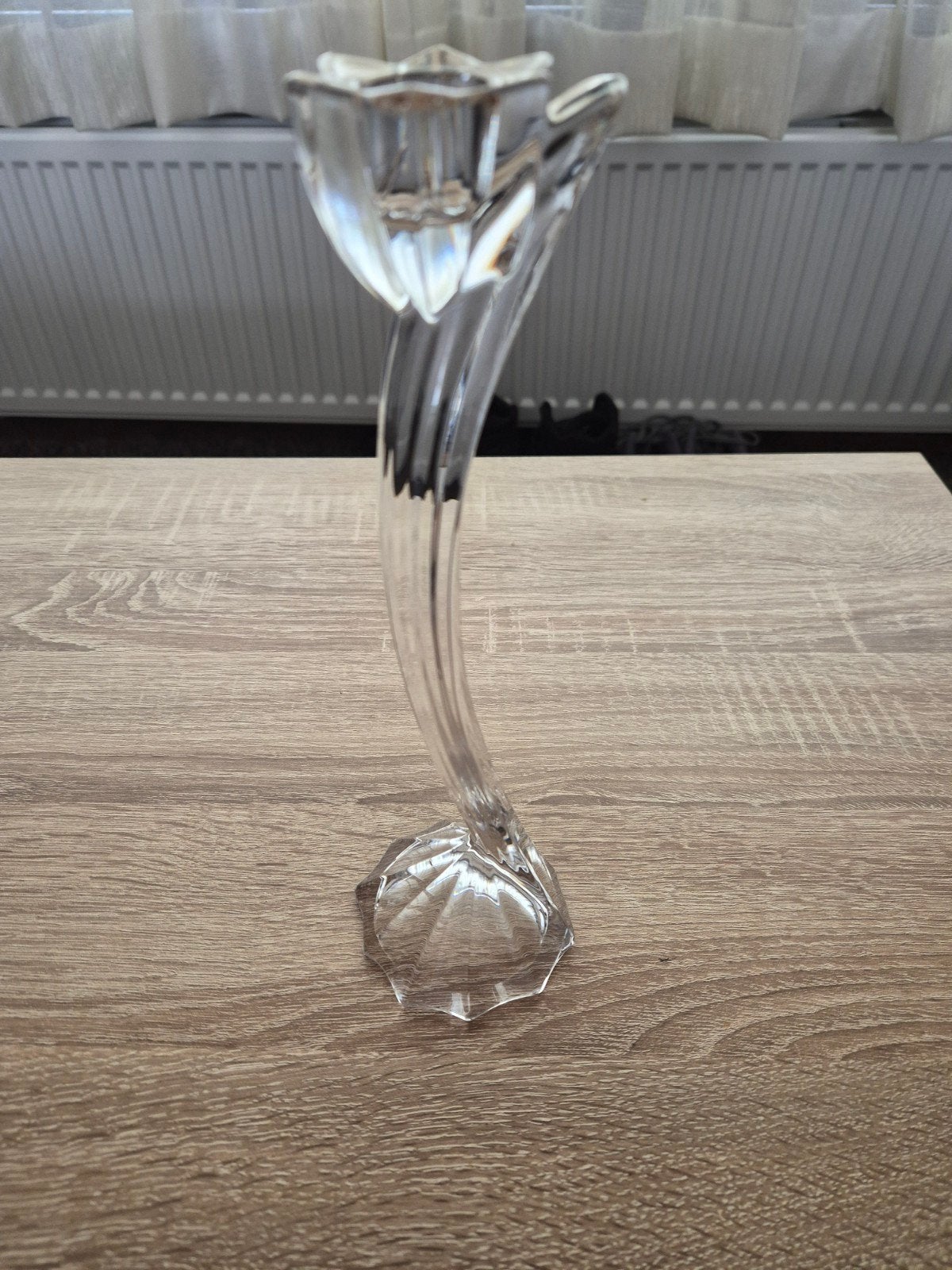 Te koop mooie vintage glazen tulp kandelaar, Verzamelen, Glas en Borrelglaasjes, Zo goed als nieuw, Overige typen, Ophalen
