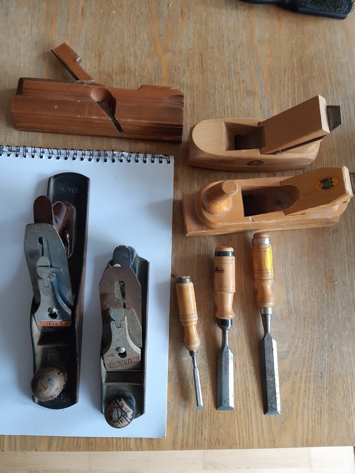 Set van diverse schaven en beitels, Ophalen, Gebruikt, Beitel, Stanley