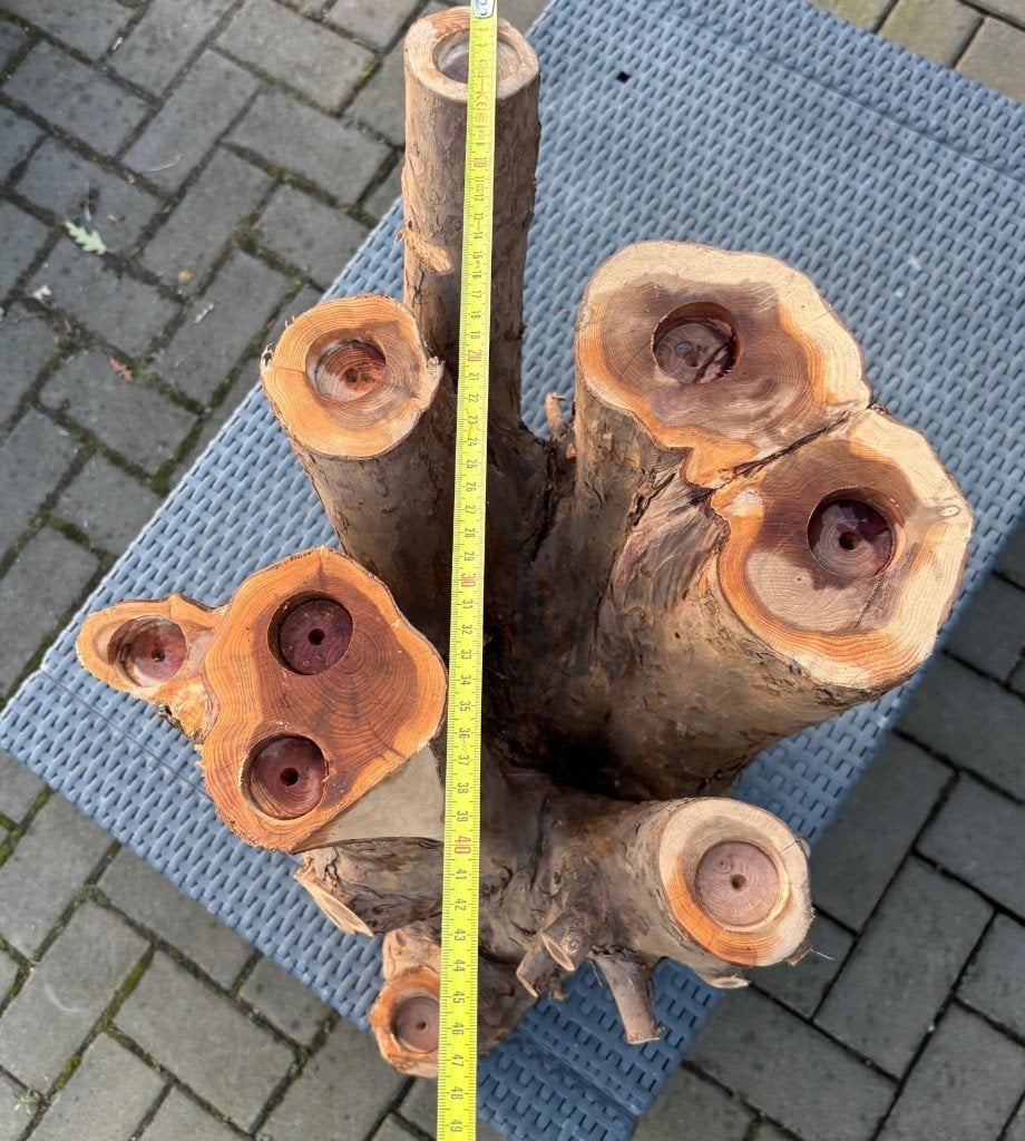 Unieke houten boomwortel kaarsenhouder, Ophalen