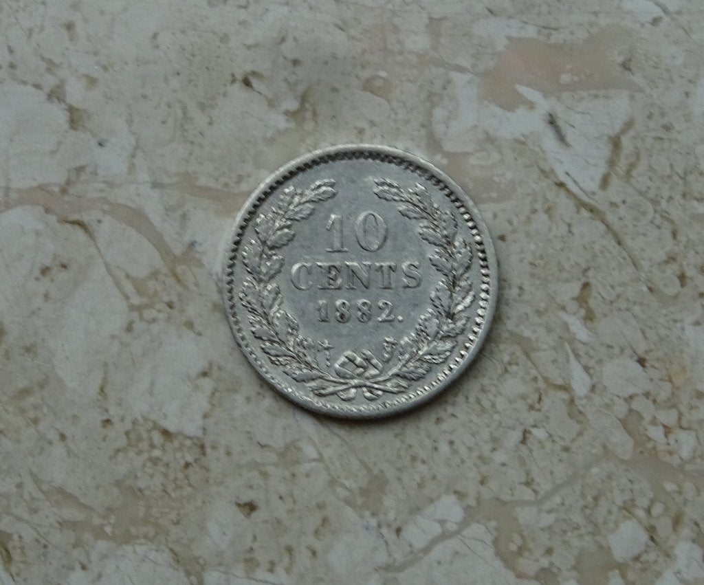 10 cent 1882, Koning Willem III, Verzenden, Zilver, 10 cent