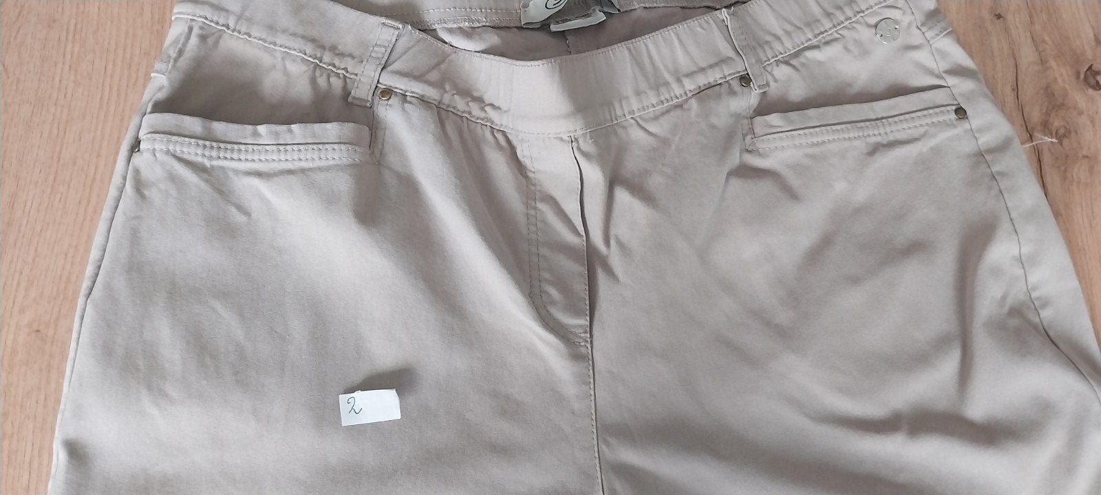 beige lange dames broek van t merk sensia, Ophalen, Zo goed als nieuw, Beige, Lang