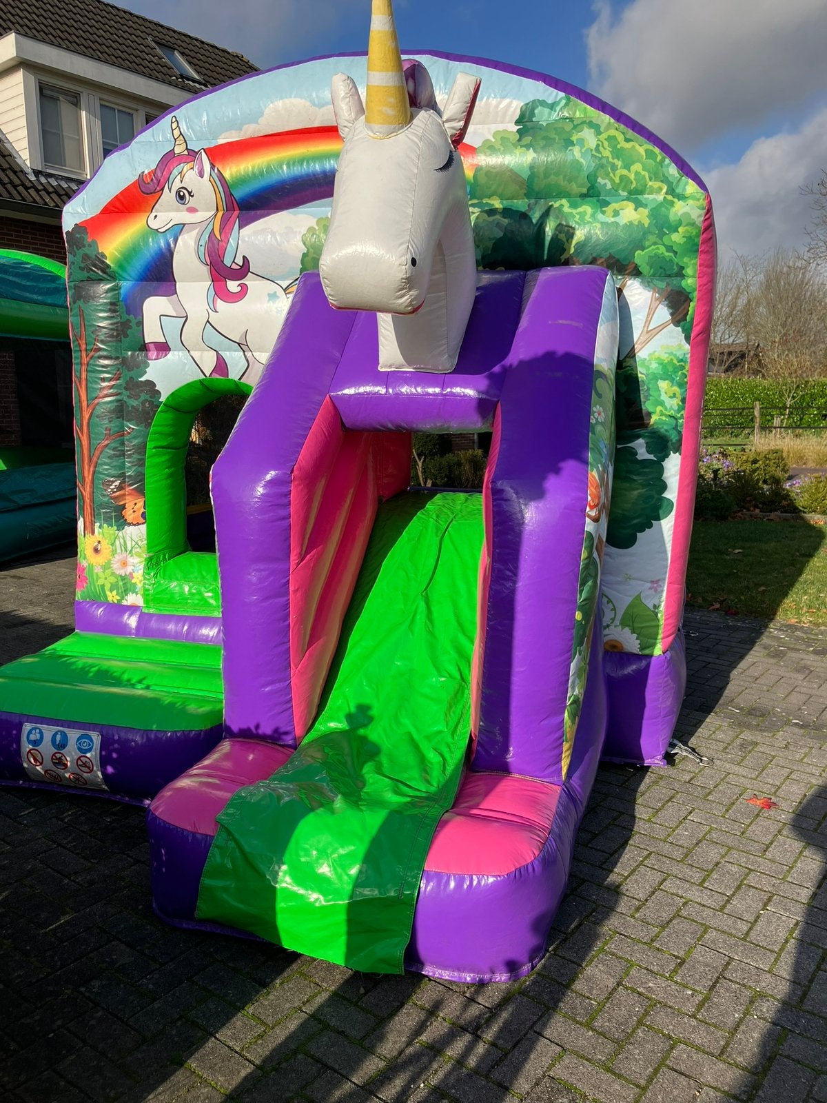 Springkussen Eenhoorn / Unircorn te huur, Ophalen, Zo goed als nieuw, Overige
