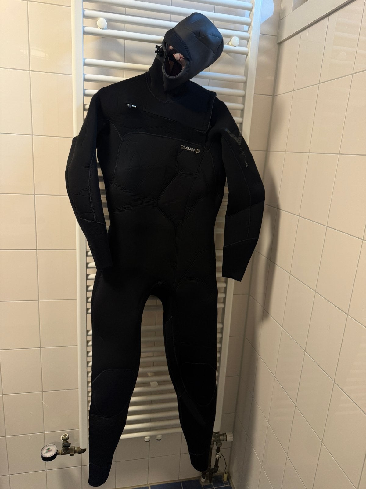 Heren surfpak 5/4 mm met kap en waterschoenen maat XL, Ophalen of Verzenden, Zo goed als nieuw, Heer, Wetsuit