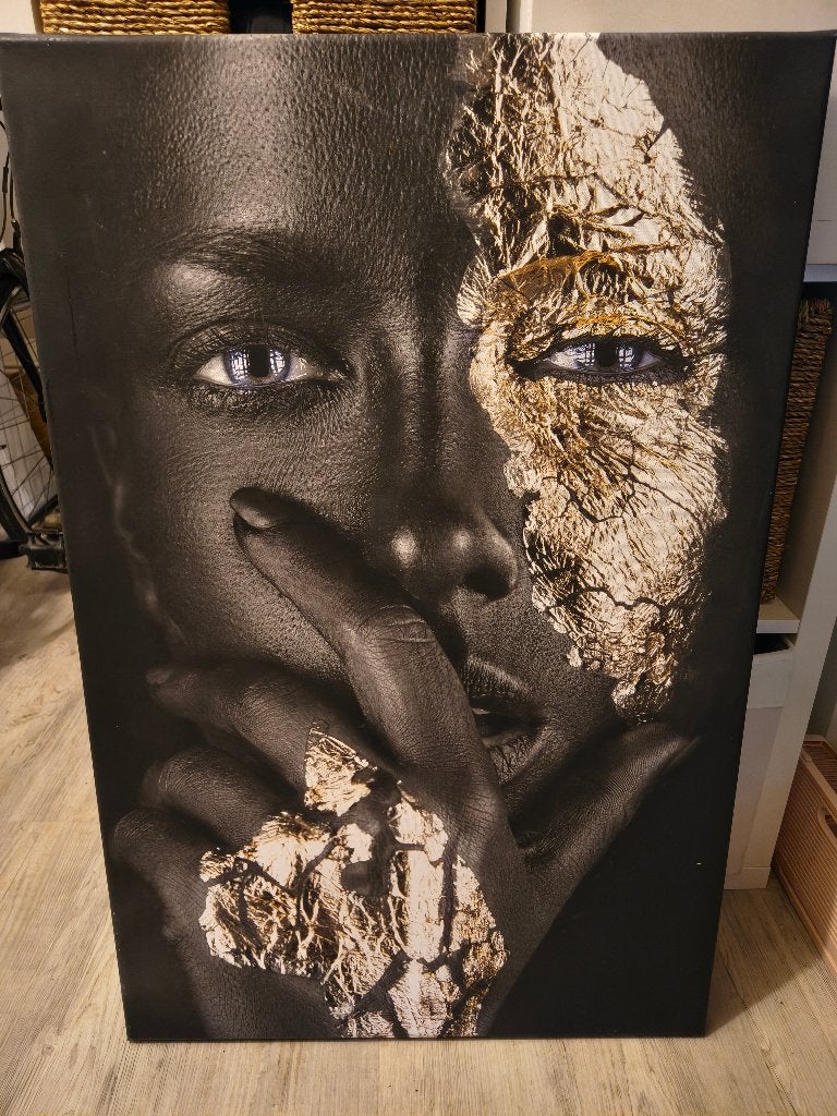 Woonkamer wanddecoratie, Ophalen, Gebruikt, Hout, Goud