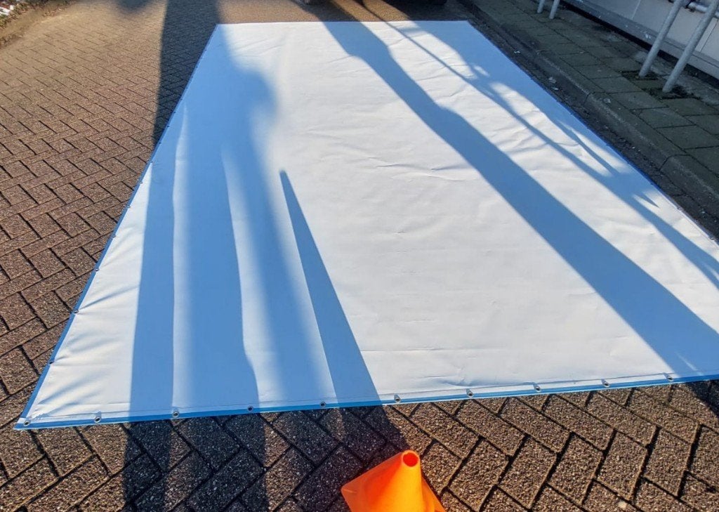 Stevig PVC zeil / Afdekzeil waterdicht 5 bij 3 meter, Ophalen, Gebruikt, Overige typen