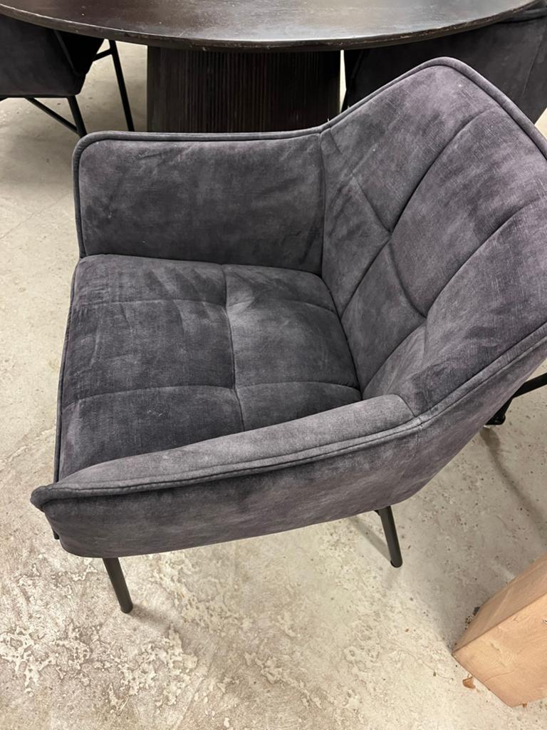 Eetkamerstoelen grijs set van 4, Ophalen, ., ., Grijs