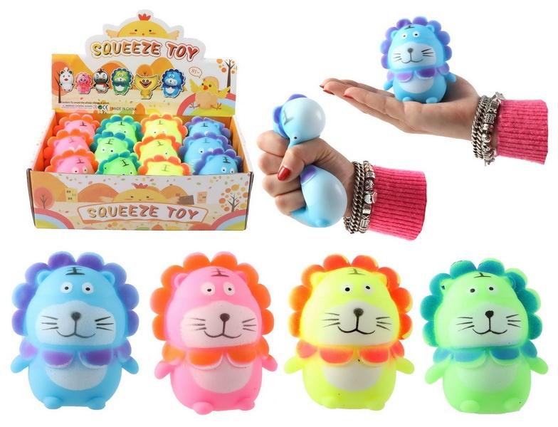 PARTIJ SQUEEZE LEEUW 9CM ASSORTIE KLEUR , ., Nieuw, Ophalen of Verzenden, .