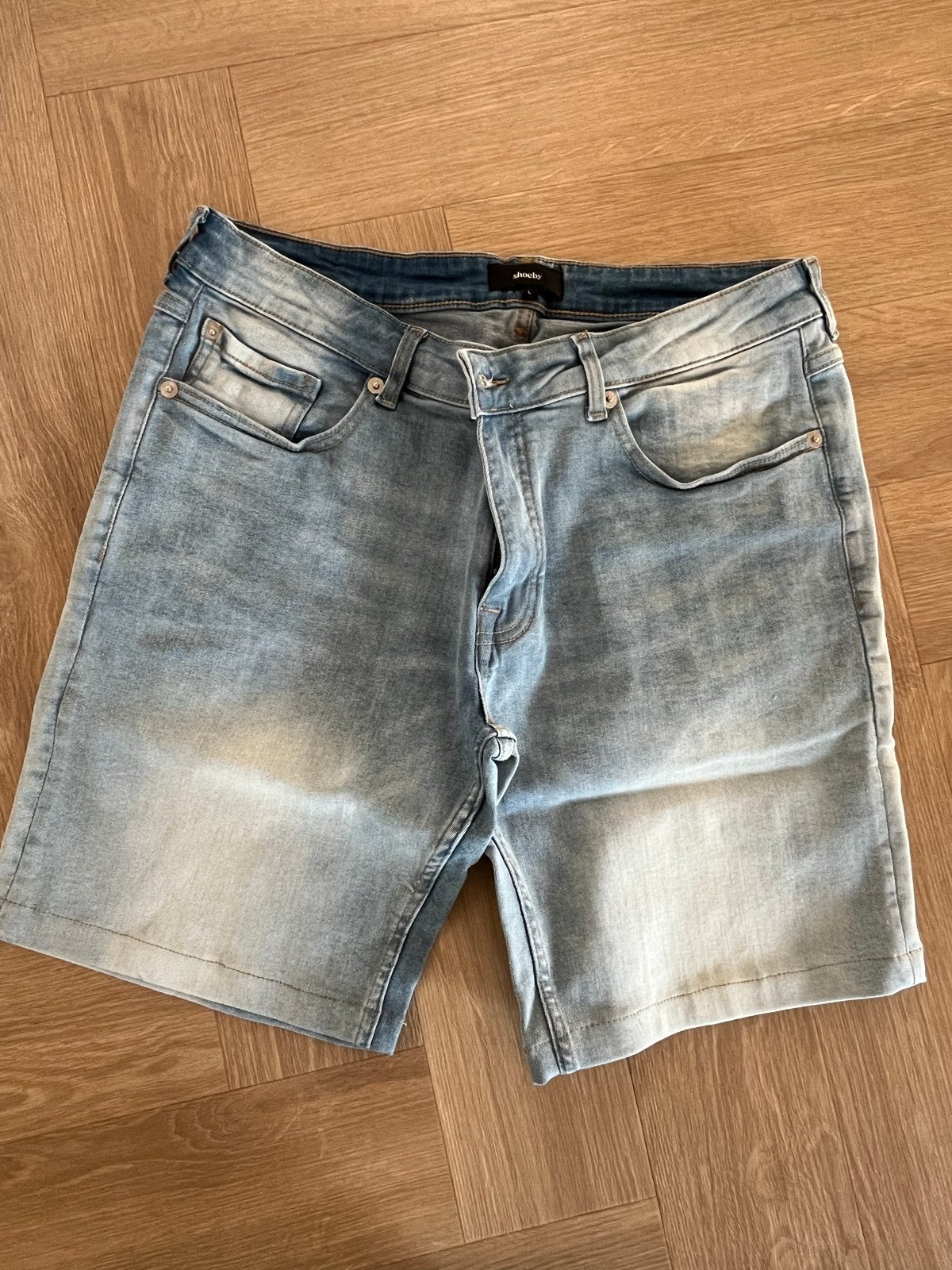 Shoeby spijkerbroek short maat L, Ophalen of Verzenden, Gedragen, Blauw, Overige jeansmaten