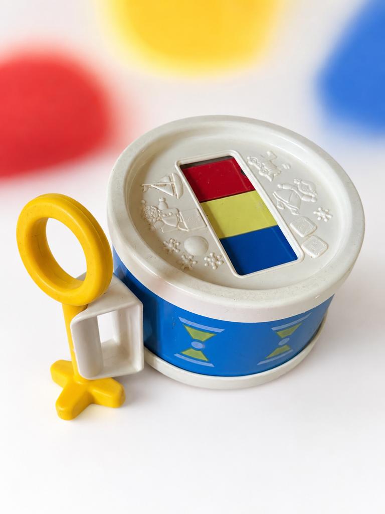 Vintage Fisher-Price muziektrommel / xylofoon uit 1976., Kinderen en Baby's, Speelgoed | Fisher-Price, Ophalen of Verzenden, Gebruikt