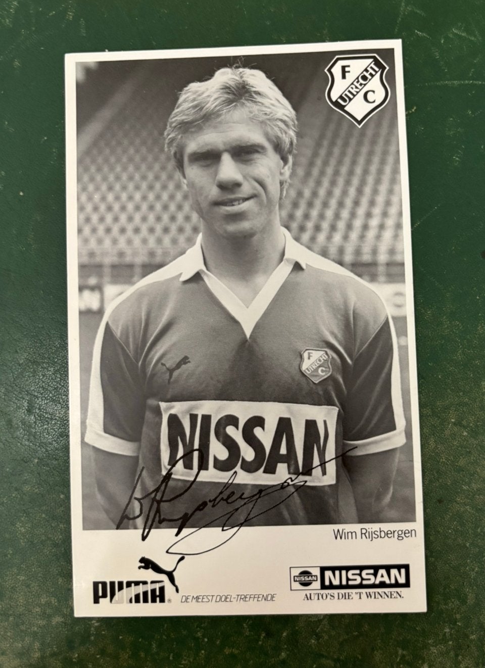Spelerskaart Wim Rijsbergen FC Utrecht 84-85, Ophalen of Verzenden, Zo goed als nieuw, F.C. Utrecht, Spelerskaart