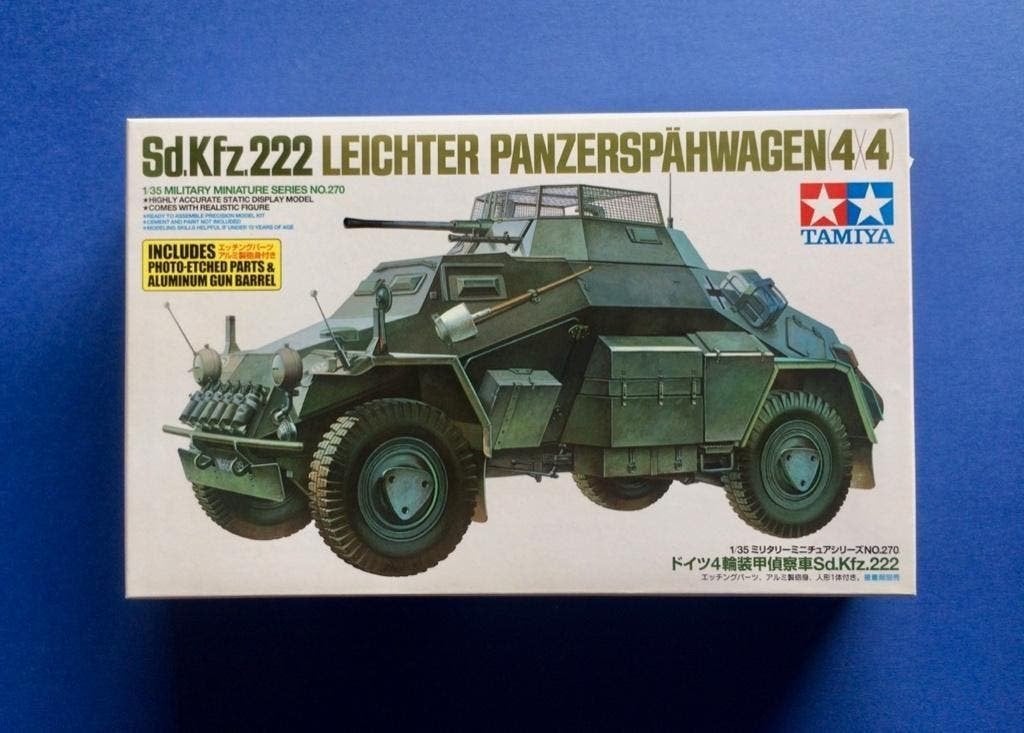 Tamiya	35270	Sd.Kfz.222 w/Photo Etched Parts & barrels	1/35, Tank, Verzenden, 1:32 tot 1:50, Nieuw