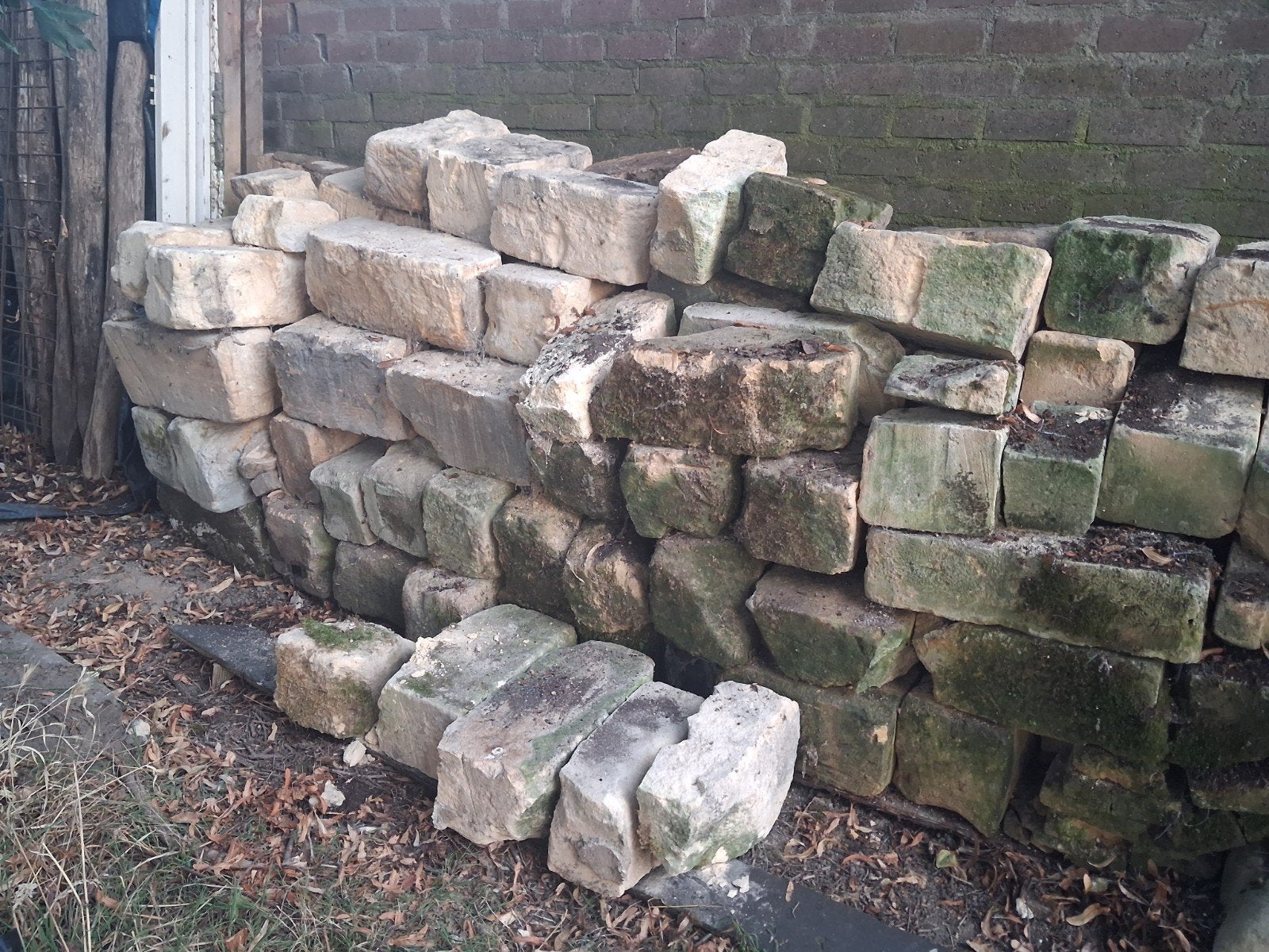 mergelblokken 4/5 m2, Ophalen of Verzenden, Bakstenen