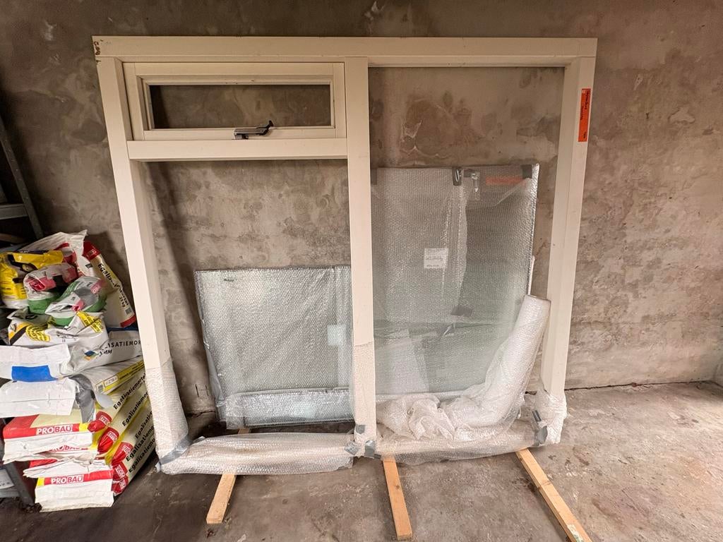 Nieuw kozijn / gevelraam met HR++ glas (H196 x B185,5), Ophalen, Gevelraam of Ruit, Nieuw, 160 cm of meer