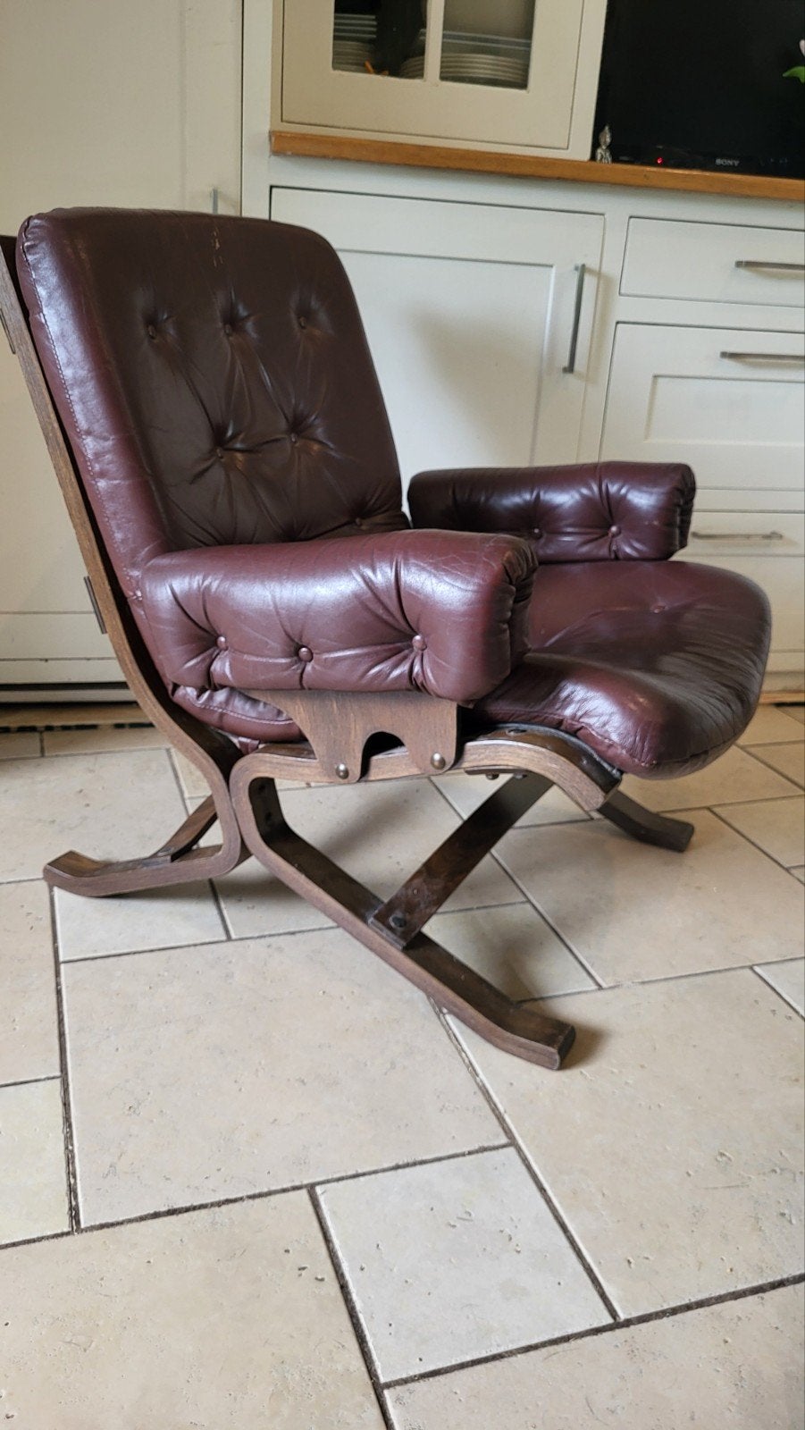 fauteuil uit de jaren 60 Ingmar Relling uit Noorwegen.De fau, Huis en Inrichting, Ophalen, Gebruikt, 75 tot 100 cm, 50 tot 75 cm