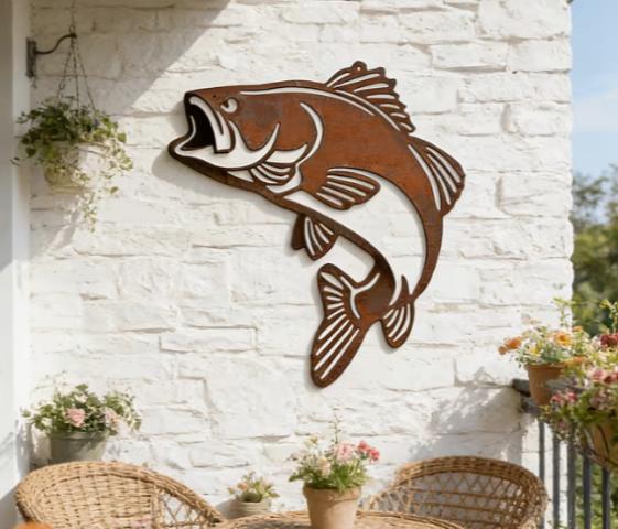 Muurdecoratie Vis metaal roest, Ophalen of Verzenden, Nieuw