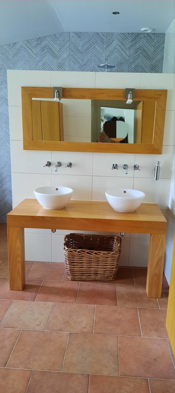 badkamermeubels eikenhout, Ophalen, Gebruikt, 100 tot 150 cm, Minder dan 100 cm