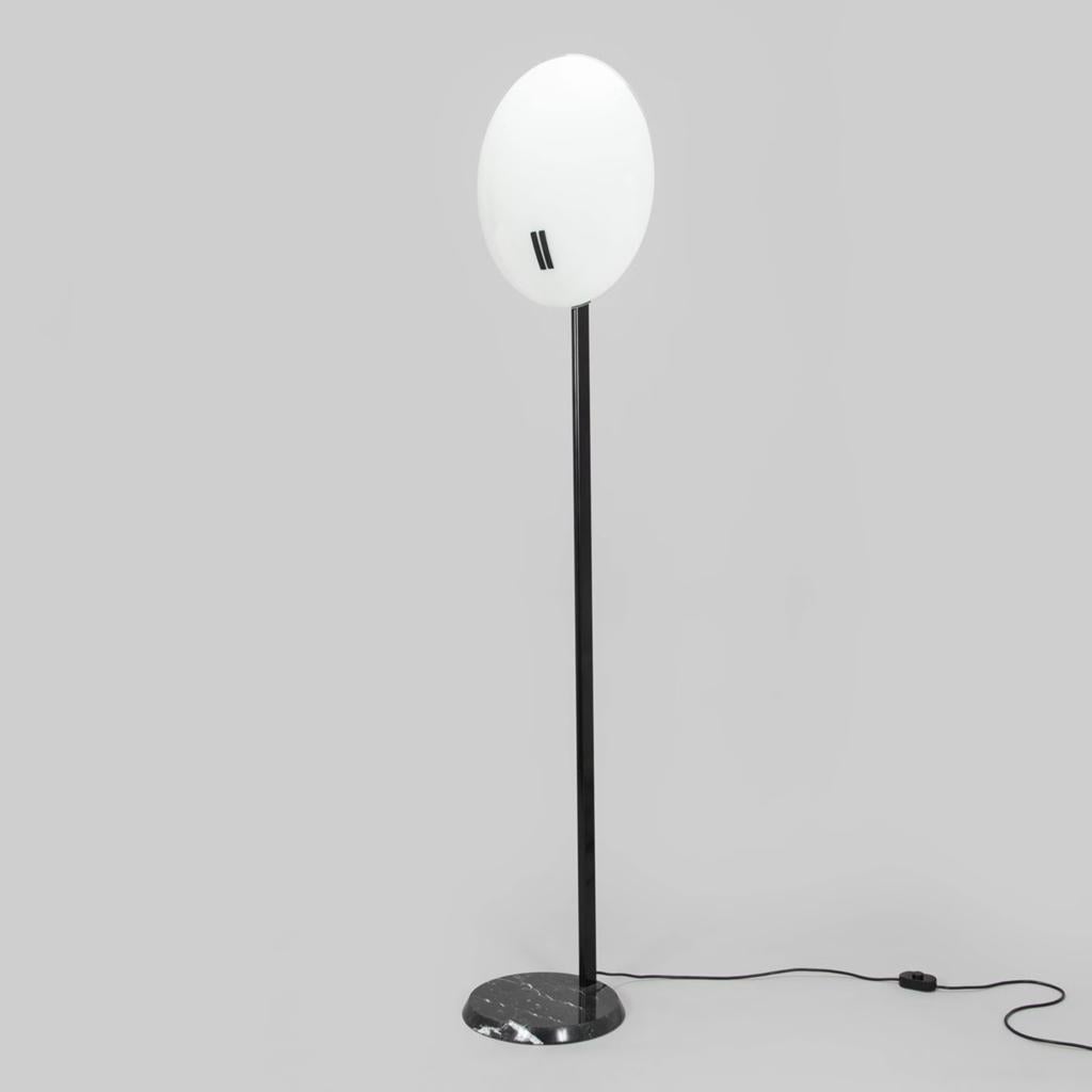 Perlavloerlamp, Bruno Gecchelin Oluce r1980, Huis en Inrichting, Lampen | Vloerlampen, Ophalen of Verzenden, Zo goed als nieuw