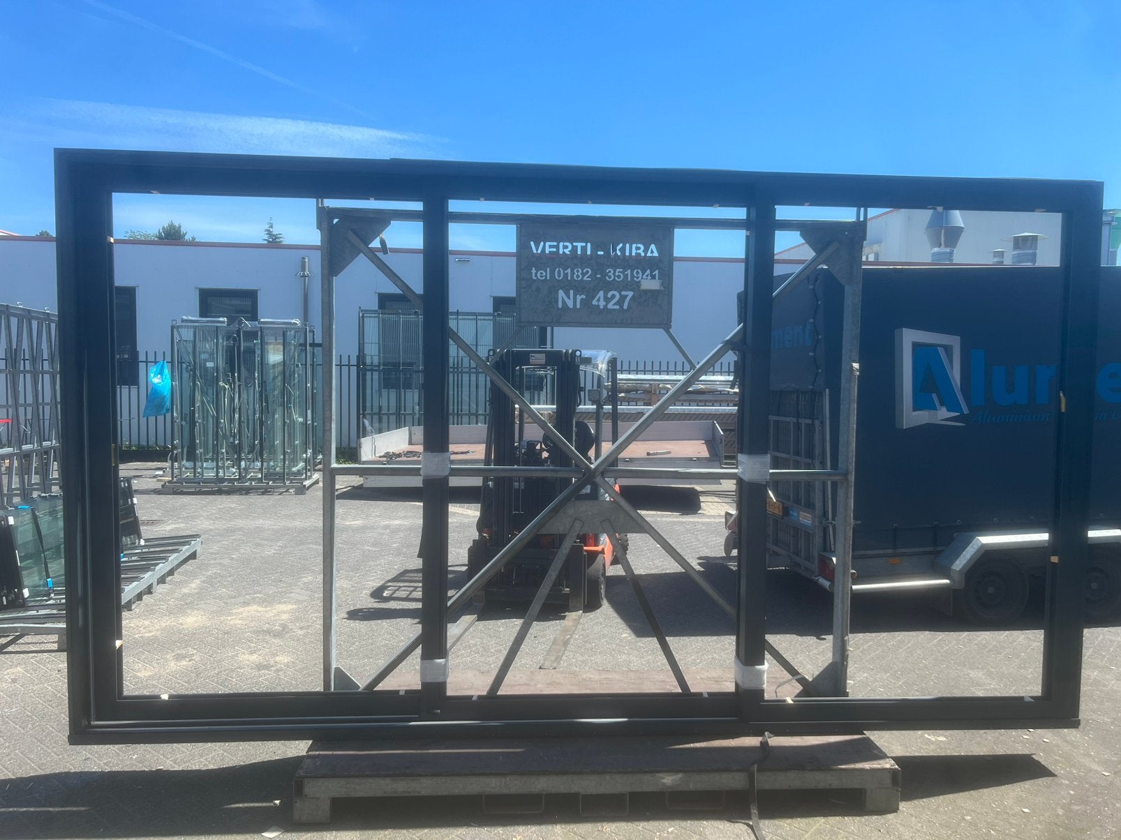 Aluminium schuifpui, Ophalen, Aluminium, Zo goed als nieuw, Schuifpui