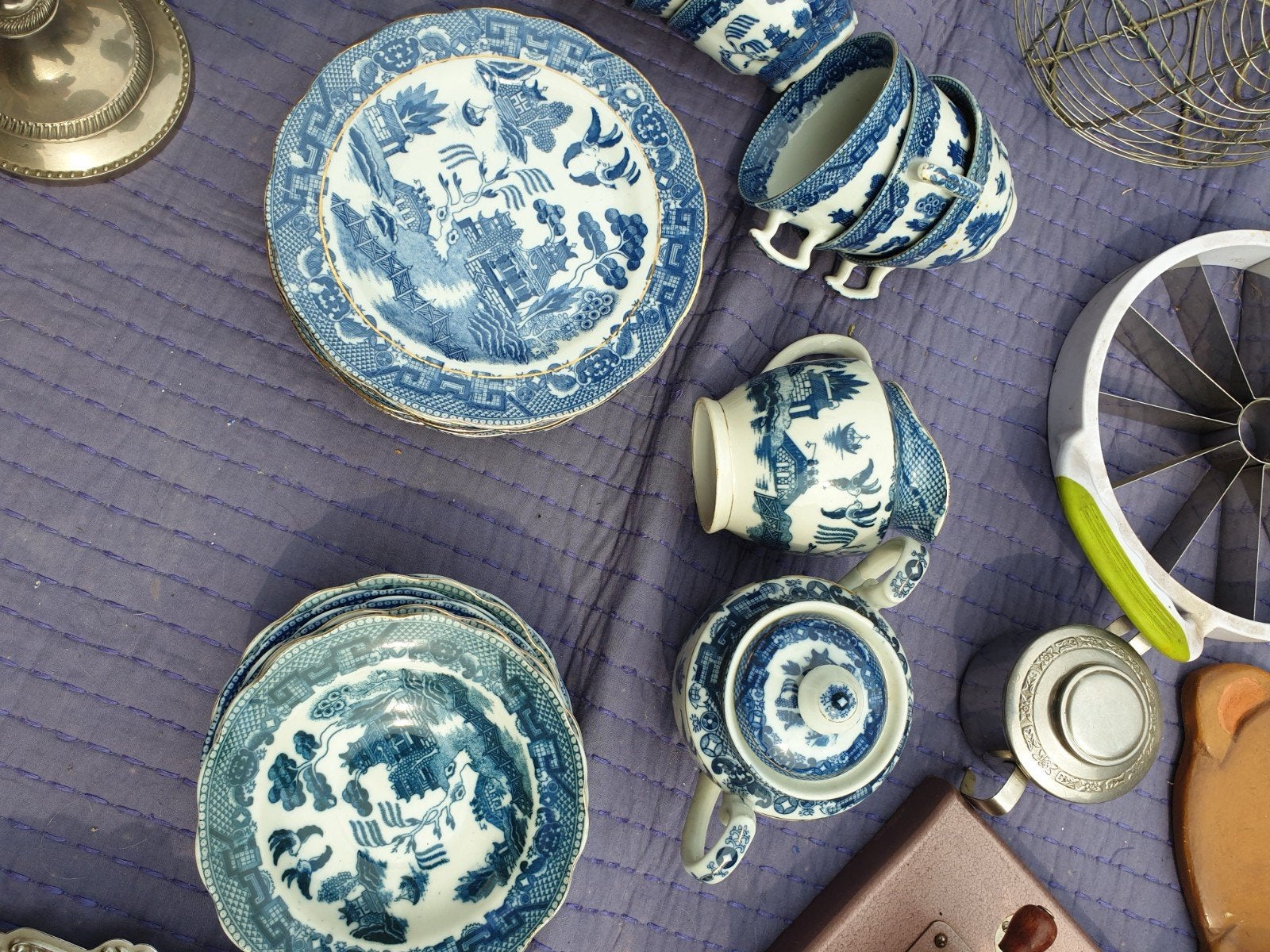 6 delig koffieservies,blauw, Ophalen of Verzenden, Porselein, Overige stijlen