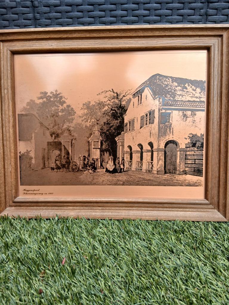 Kopergravure Scheveningseweg ca. 1860, Antiek en Kunst, Ingelijst, 1800 - 1899, Stadsgezicht, Ophalen of Verzenden