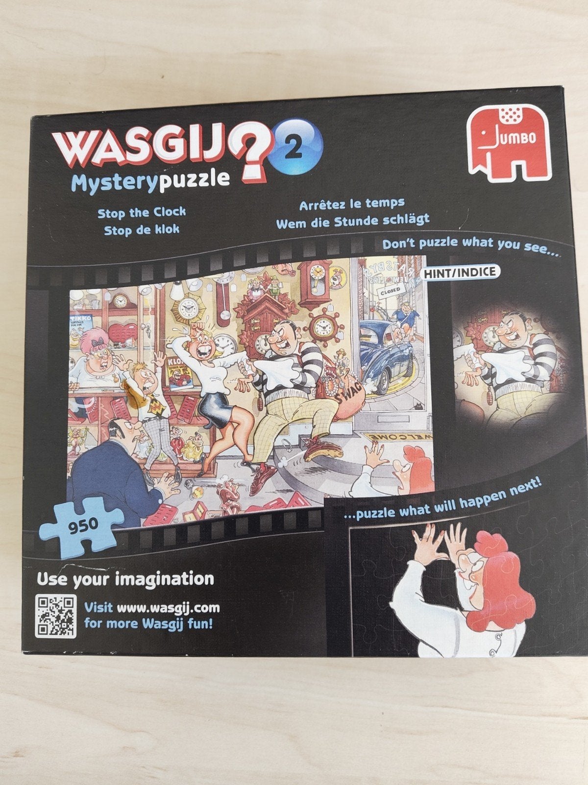 Wasgij? 2 Mystery Puzzel - Stop de Klok (950 stukjes), Ophalen, 500 t/m 1500 stukjes, Zo goed als nieuw, Legpuzzel