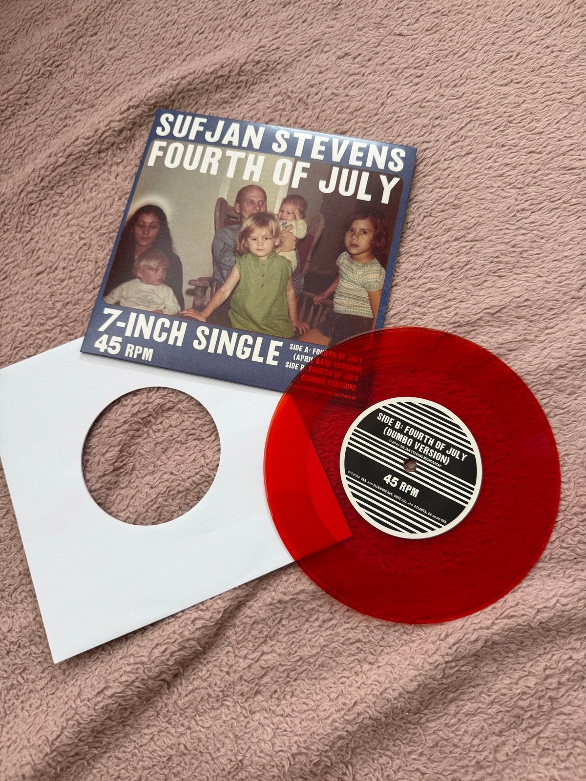 Sufjan Stevens - Fourth of July - Limited 7 inch Single, 7 inch, Ophalen of Verzenden, Zo goed als nieuw, Pop