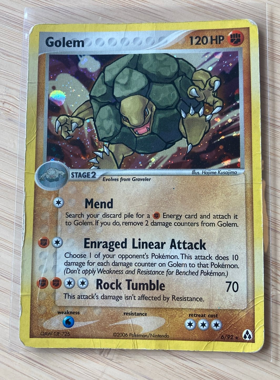 Pokemon Golem 2006, Ophalen of Verzenden, Gebruikt, Losse kaart, Foil