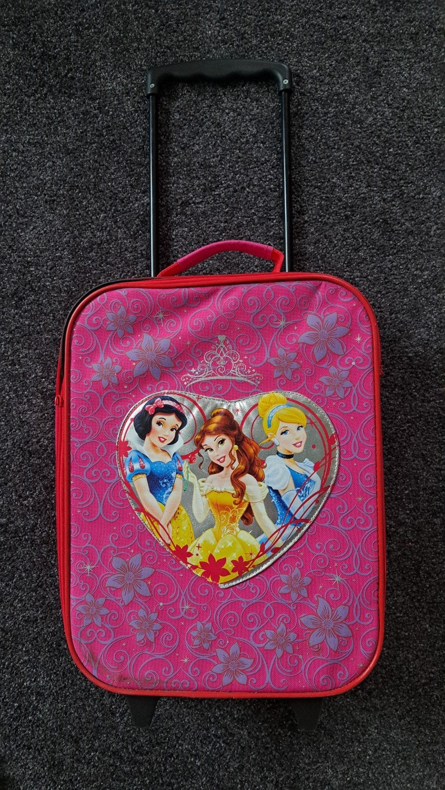 Disney Prinsessen Kinderkoffer - Roze met Wieltjes, Wieltjes, Gebruikt, Minder dan 40 cm, Minder dan 35 cm