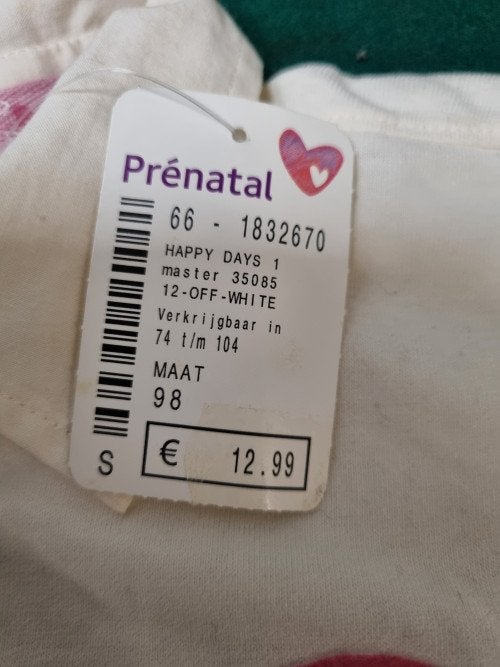 shirt prenatal maat 98 meisje, Ophalen of Verzenden, 'T Olde Gre-j, Info@toldegrej.nl, Endepoelstraat 20f Didam