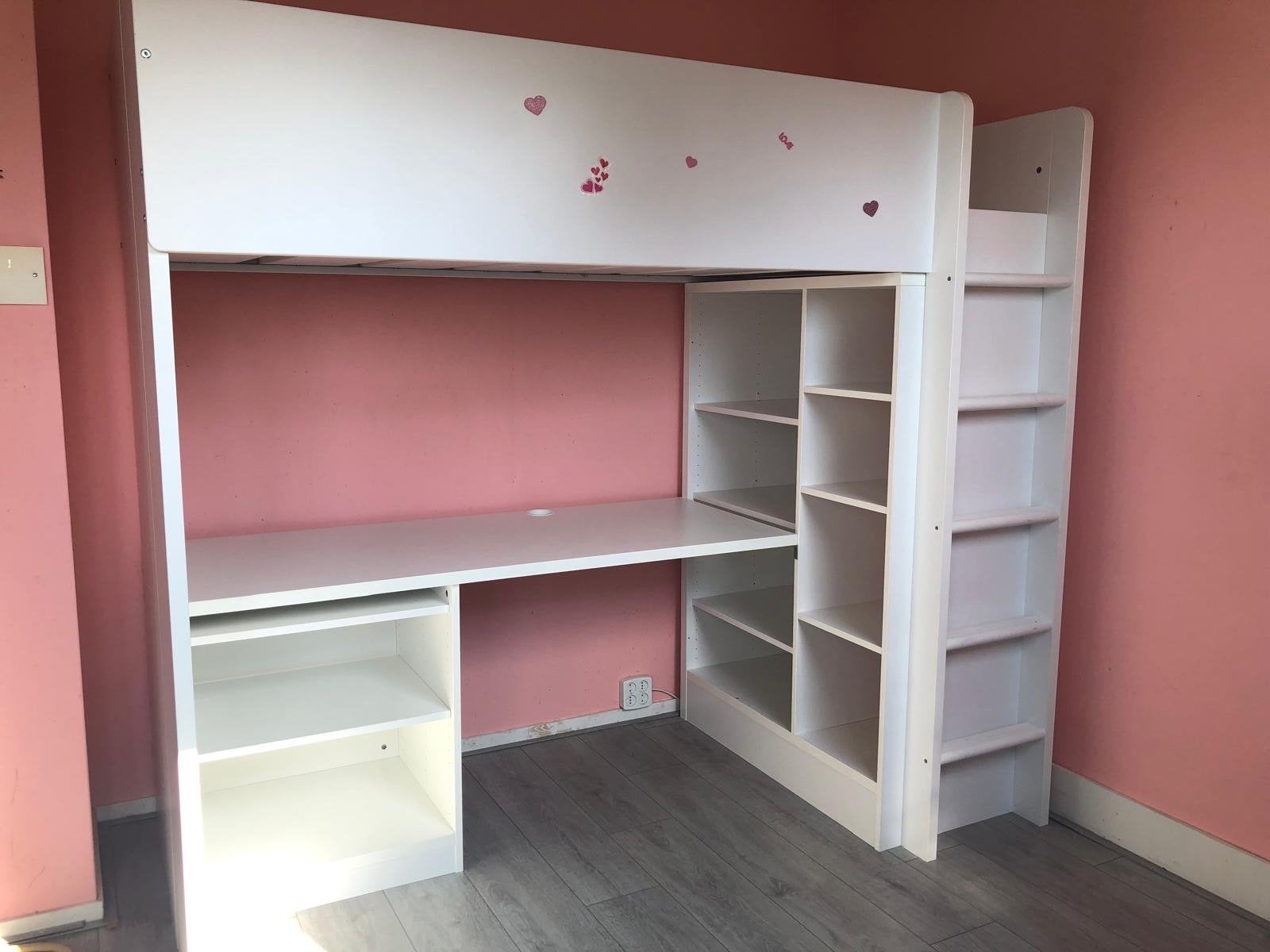 IKEA STUVA Hoogslaper met bureau en opbergruimte, Ophalen, Gebruikt, Eenpersoons, 200 cm