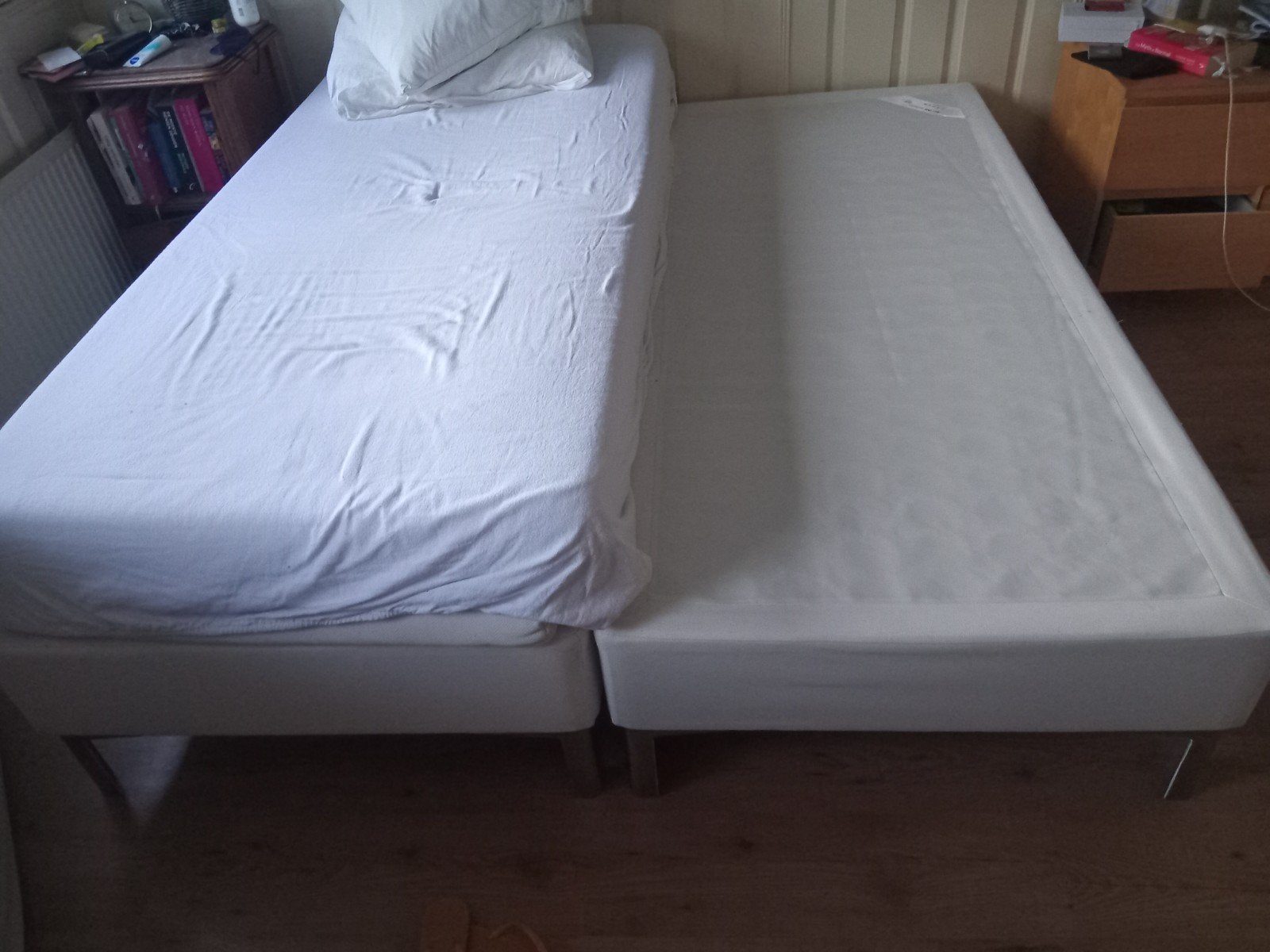 2x boxspring onderbed 90x200, Ophalen