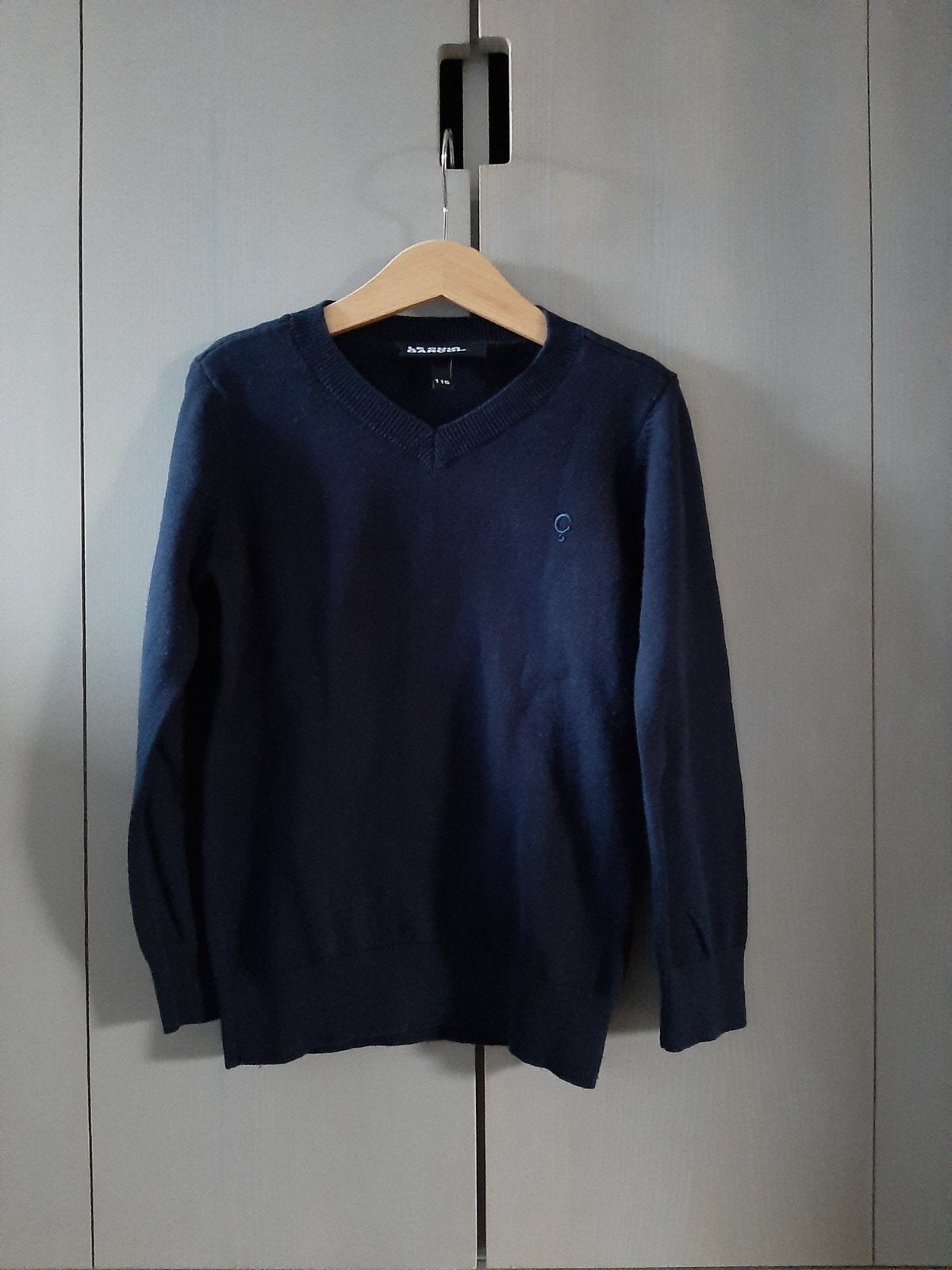 Le chic garcon gebreide trui donkerblauw maat 110/116., Le Chic, Trui of Vest, Ophalen of Verzenden, Zo goed als nieuw