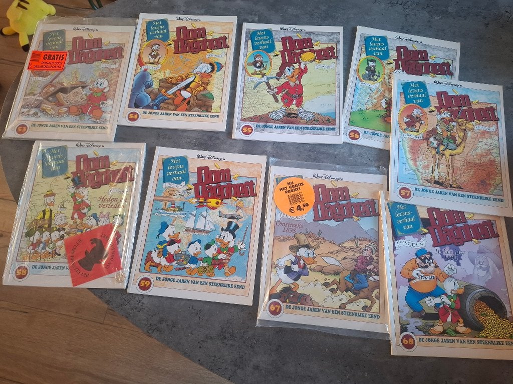 Het levensverhaal van Oom Dagobert, compleet, eerste druk, Boeken, Stripboeken, Complete serie of reeks, Ophalen of Verzenden