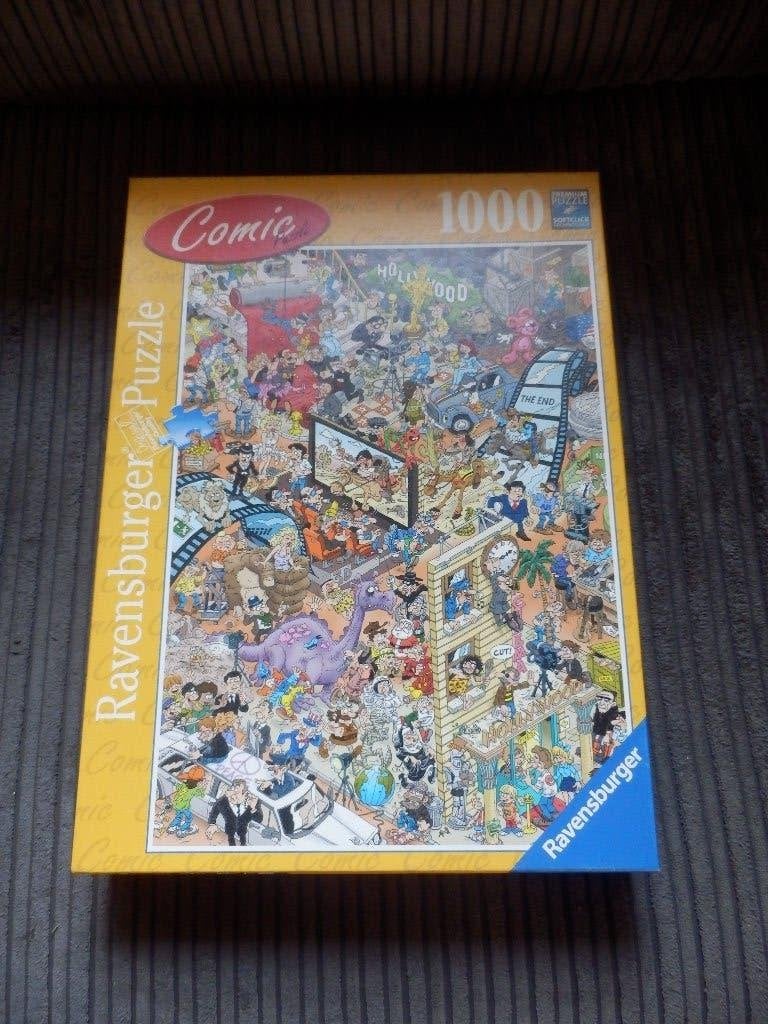 Ravensburger Comic puzzel Hollywood - 1000 stukjes, Ophalen of Verzenden, 500 t/m 1500 stukjes, Zo goed als nieuw, Legpuzzel