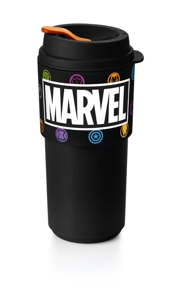 Tupperware Coffee On the Go Marvel Zwart 490ml nieuw Laatste, Ophalen of Verzenden, Nieuw, Beker of Kan