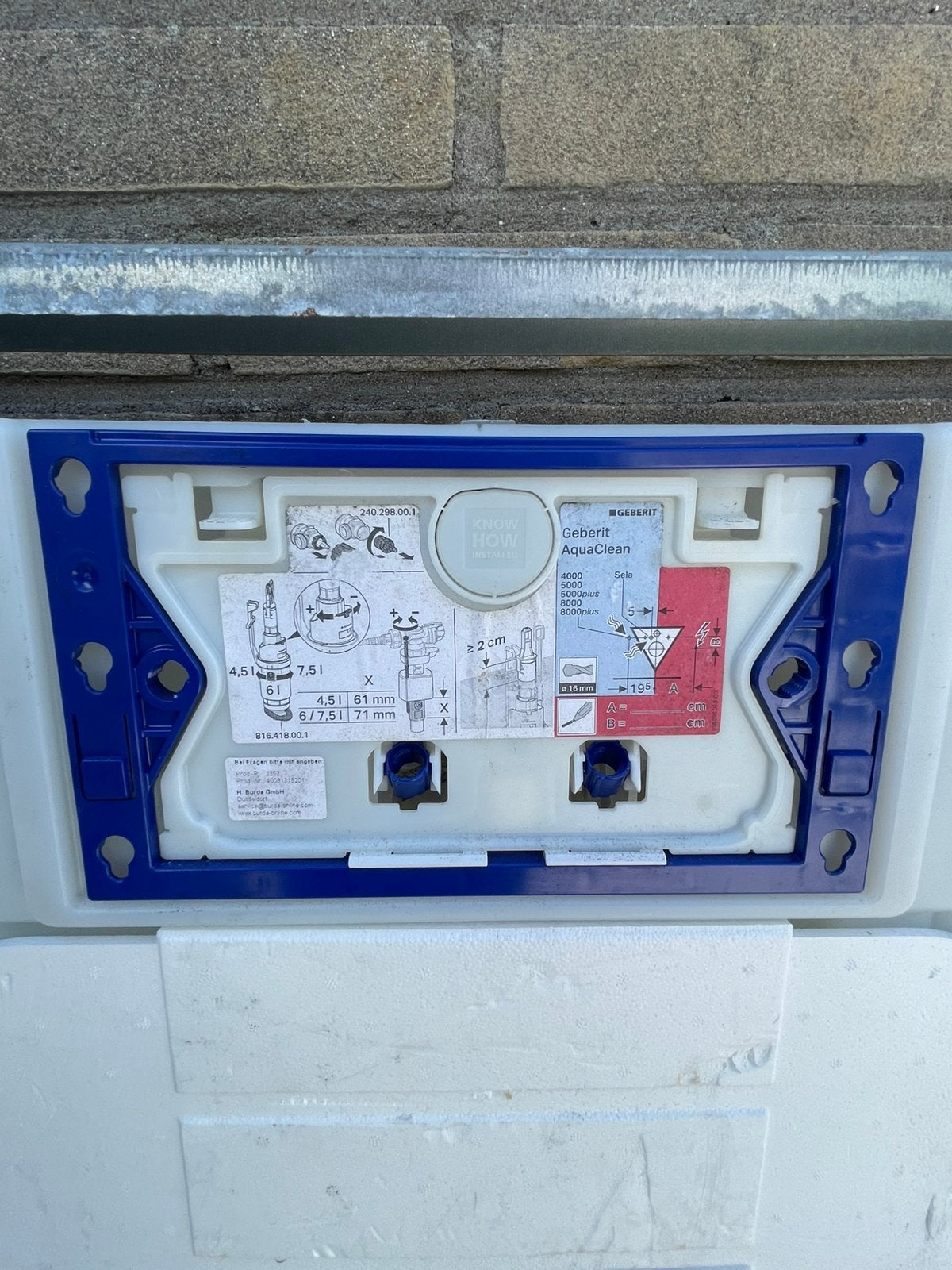 Geberit inbouwspoeltoillet, Ophalen, Zo goed als nieuw, Toilet