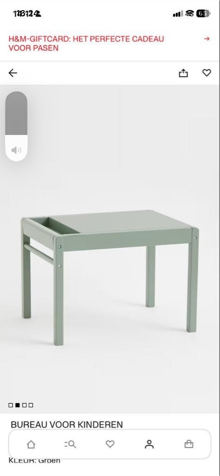 H&M Home Kinderbureau/Knutseltafel, Ophalen, Gebruikt, Tafel(s)