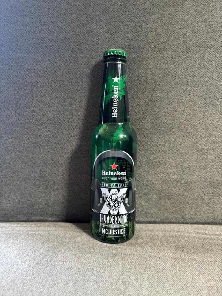 Thunderdome heineken australian gabber id&t hardcore, Verzamelen, Biermerken, Zo goed als nieuw, Flesje(s), Heineken, Ophalen of Verzenden