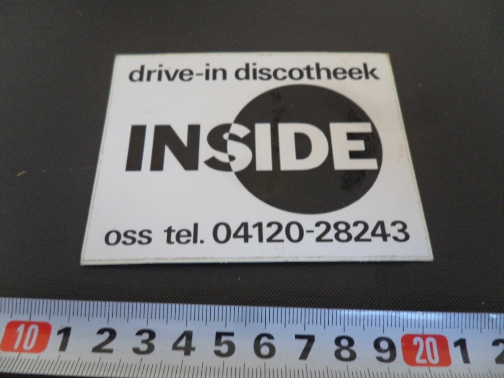 sticker Oss drive-in discotheek  INSIDE 04120-28243, Ophalen, Zo goed als nieuw
