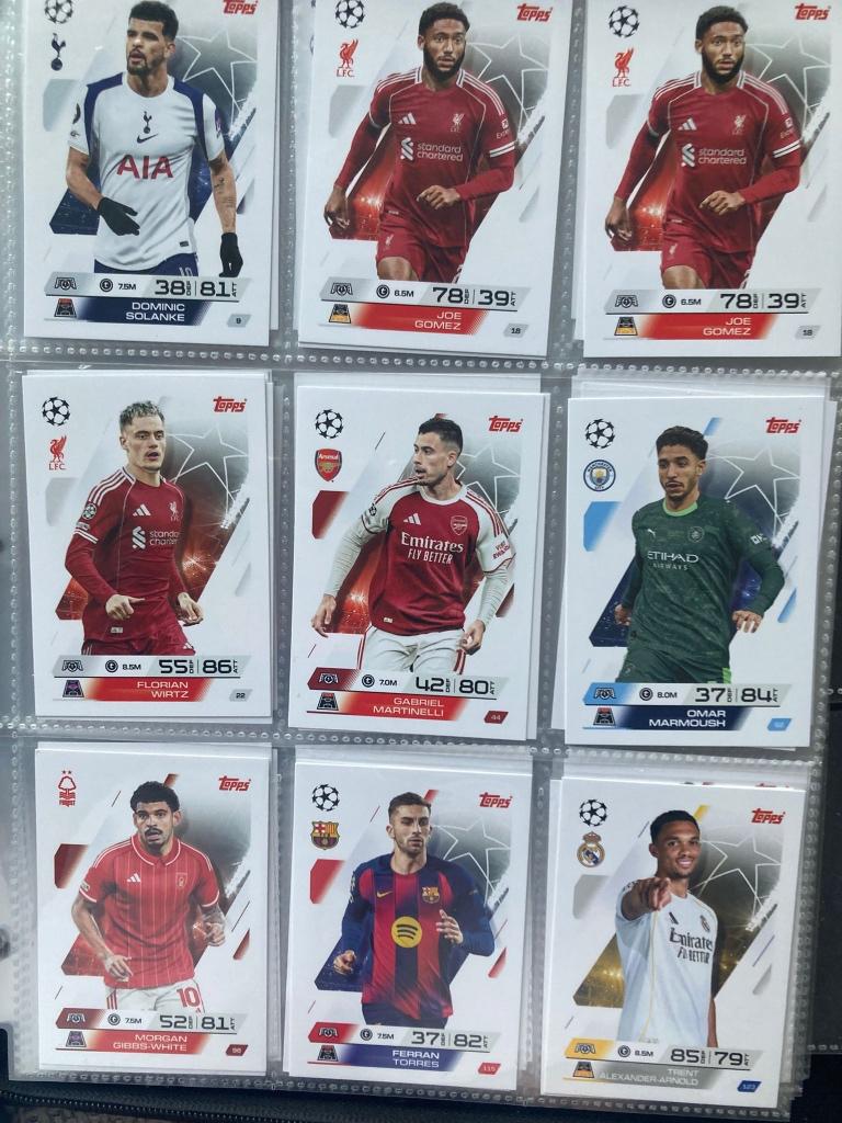 Topps Match Attax voetbalplaatjes ruil of koop, Hobby en Vrije tijd, Stickers en Plaatjes, Verzenden, Zo goed als nieuw, Meerdere plaatjes