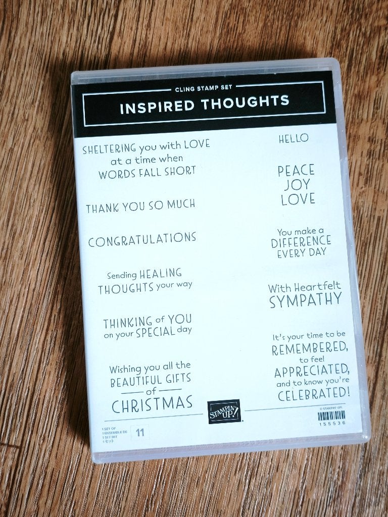 Stempels van Stampin'up Inspired thoughts, Hobby en Vrije tijd, Stempelen, Ophalen of Verzenden, Nieuw, Overige typen