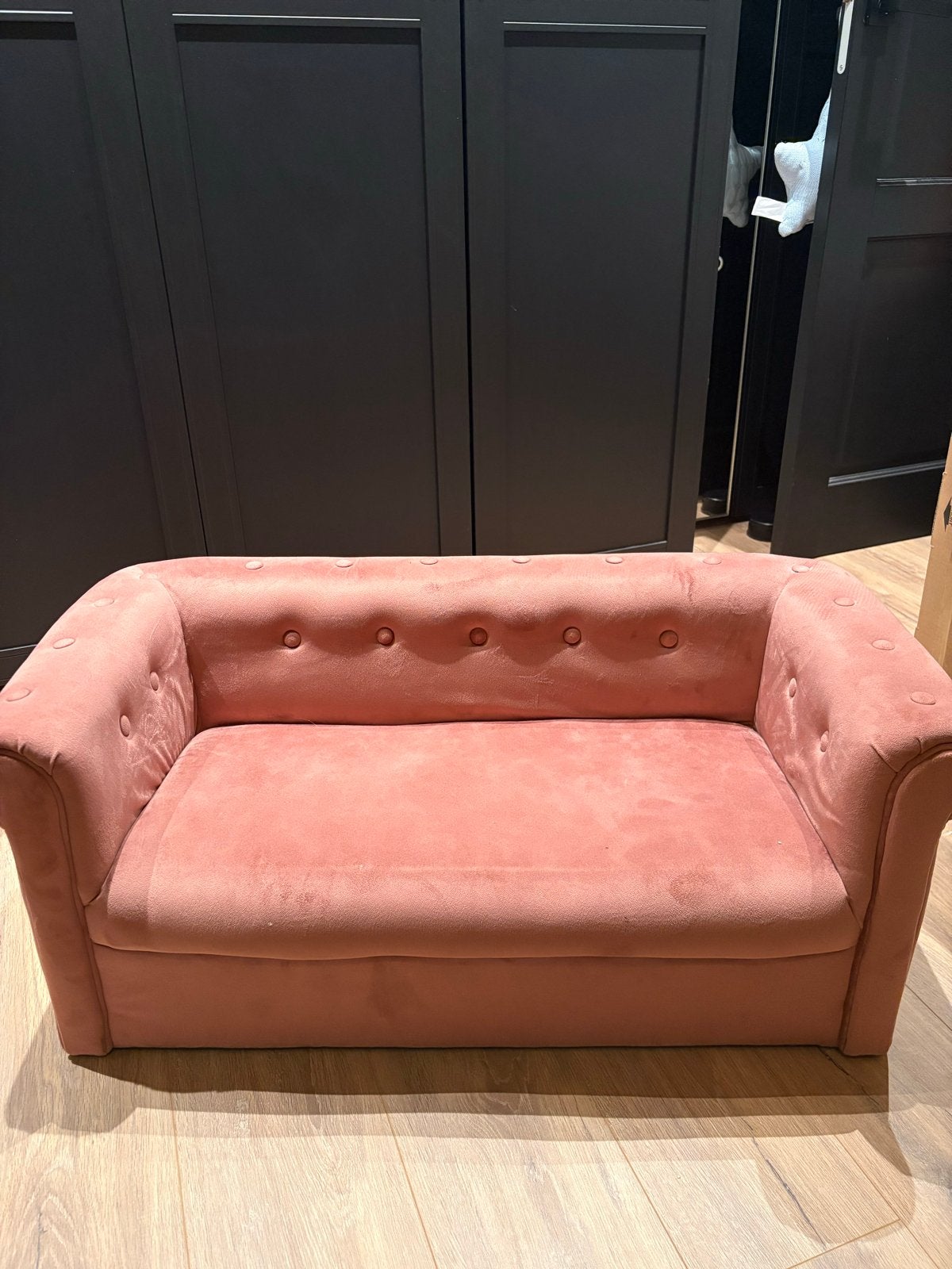 Roze kinderbankje / hondenbankje, Ophalen, Gebruikt, Eenpersoons, Minder dan 75 cm