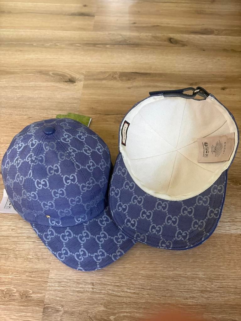 Blauwe Dubai Gucci pet, Kleding | Heren, Ophalen of Verzenden, Nieuw, 57 cm (M, 7⅛ inch) of minder, Pet