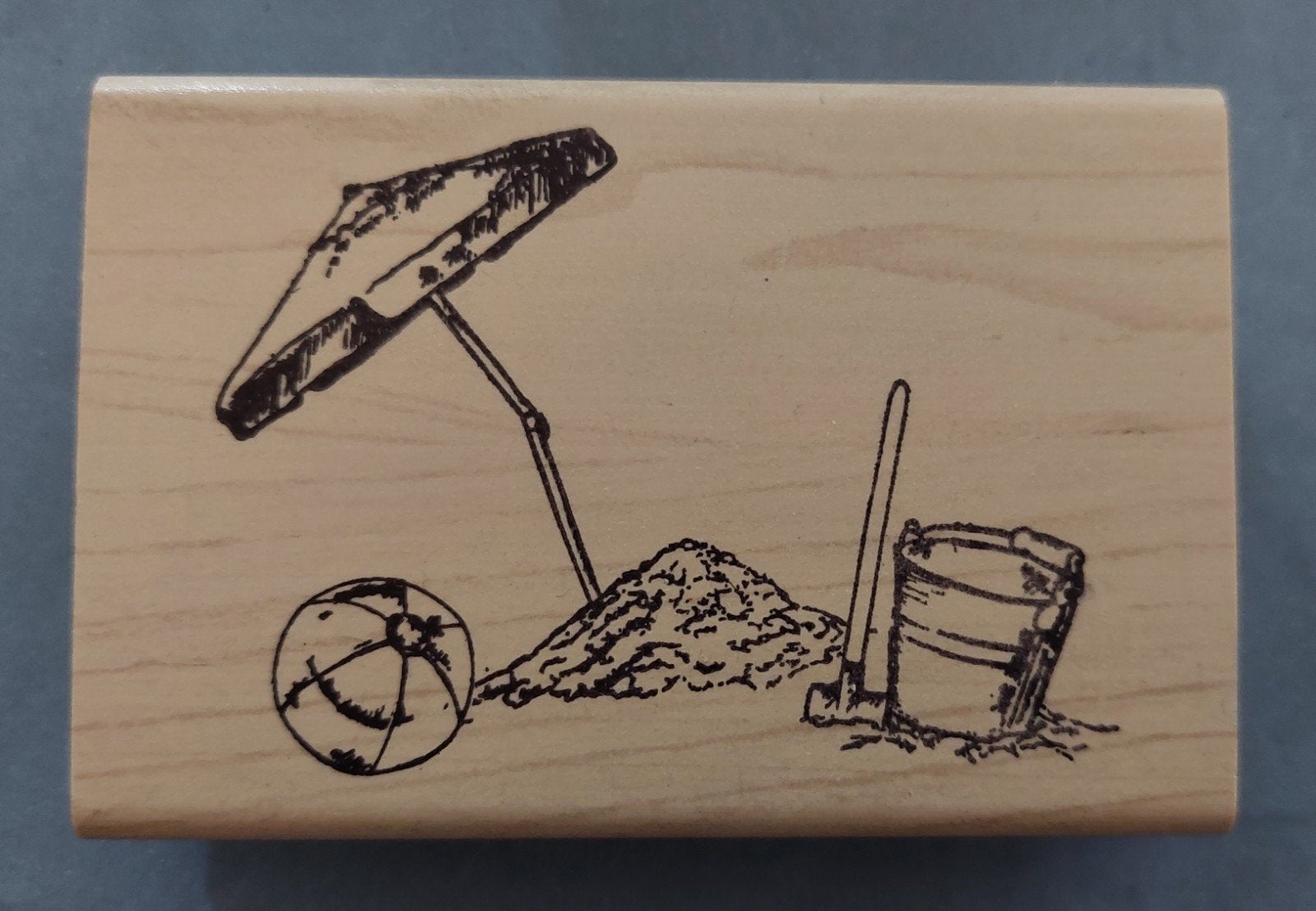 De Stempelmakers Eindhoven stempel - Strand, Ophalen of Verzenden, Nieuw, Houten stempel